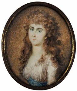 Jean-Urbain Guérin – Miniatura di giovane donna, ca. 1795